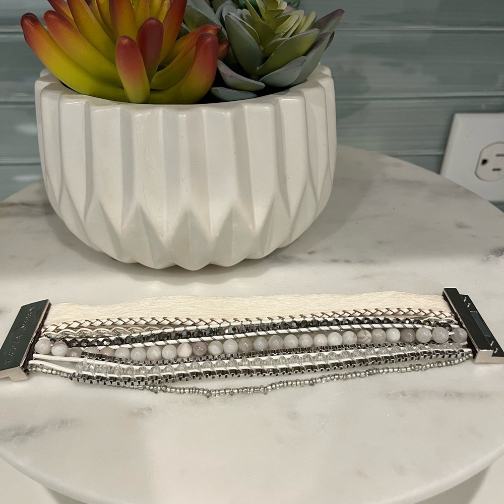 Silver & White Victoria Emerson Bracelet